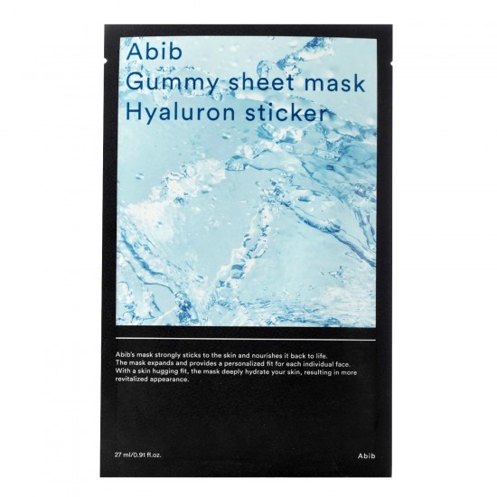 ABIB GUMMY SHEET MASK HYALURON STICKER VEIDO KAUKĖ - 27ml