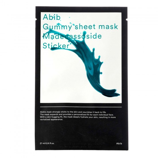 ABIB GUMMY SHEET MASK MADECASSOSIDE STICKER VEIDO KAUKĖ - 27ml