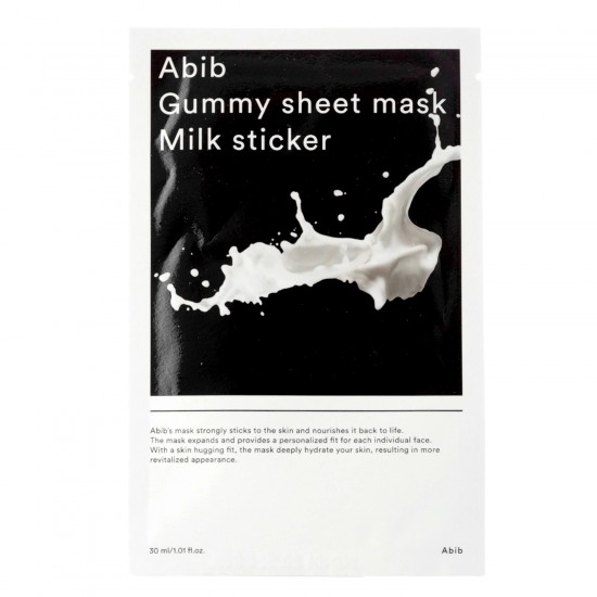 Abib - Gummy Sheet Mask Milk Sticker - 30ml Veido kaukė