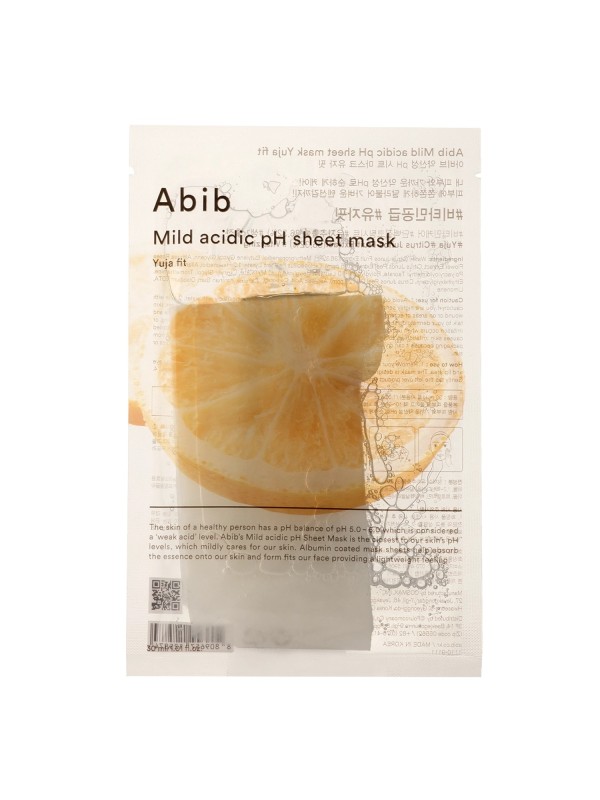 Abib - Mild Acidic pH Sheet Mask Yuja Fit - 30ml Veido kaukė su bambuku