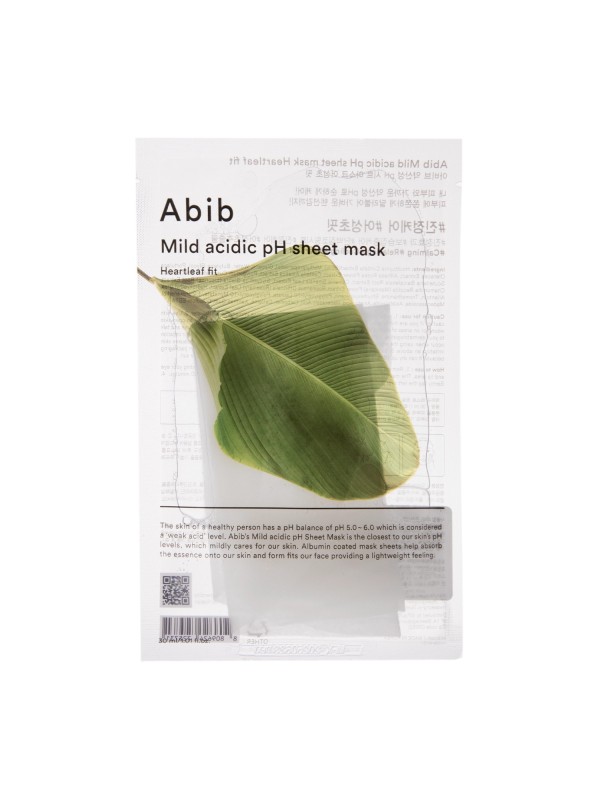 Abib - Mild Acidic pH Sheet Mask Heartleaf Fit - 30ml Lakštinė kaukė veidui