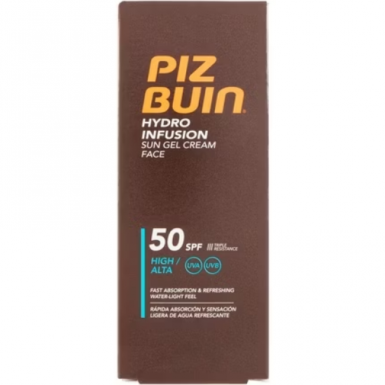 Piz Buin Hydro Infusion veido gelinis kremas SPF50 (50 ml)