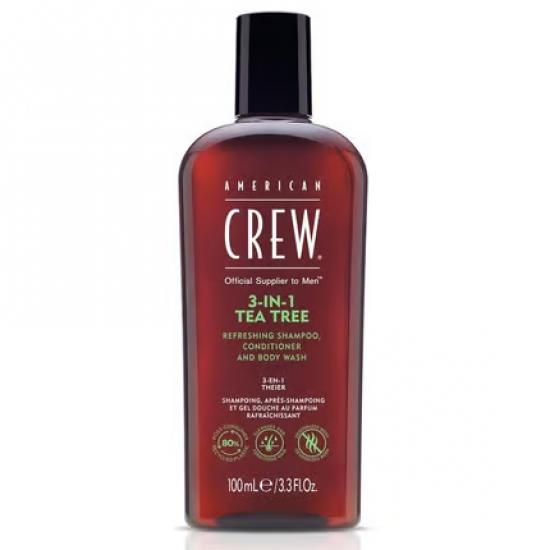 American Crew 3-in-1 Shampoo, Conditioner & Body Wash for Men Tea Tree – 250 ml American Crew 3-in-1 Shampoo, Conditioner & Body Wash for Men Tea Tree – 250 ml