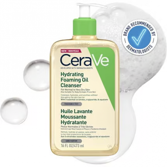 CeraVe Hydrating Foaming Oil Cleanser with Squalane 473ml CeraVe Hydrating Foaming Oil Cleanser with Squalane 473ml
