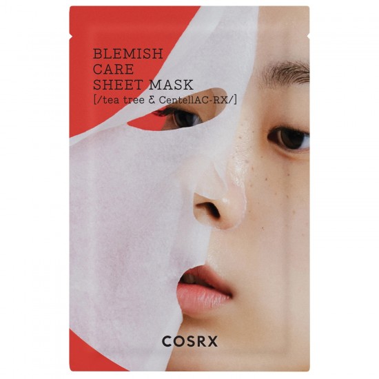 Cosrx - AC Collection Blemish Care Sheet Mask - Skin Imperfections Control Mask with Tea Tree Extract - 26g Veido kaukė su arbatmedžiu