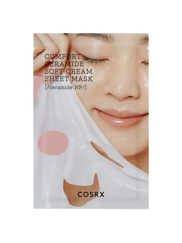 Cosrx - Balancium Comfort Ceramide Soft Cream Sheet Mask - 31g Balansuojanti veido kaukė