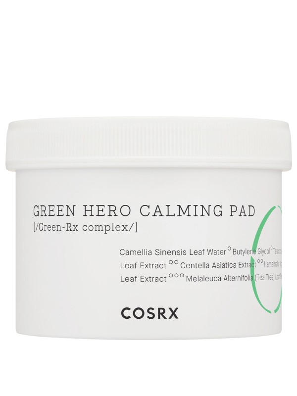 Cosrx - One Step Green Hero Calming Pad - 70szt Raminančios pagalvėlės veidui