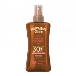 Hawaiian Tropic® Glowing Protection Clear Sun Spray SPF 30 200ml  Hawaiian Tropic® Glowing Protection Clear Sun Spray SPF 30 200ml