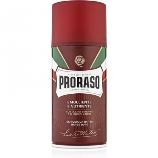 Proraso RED Shaving Foam with Sandalwood Oil and Shea Butter, 300 ml
