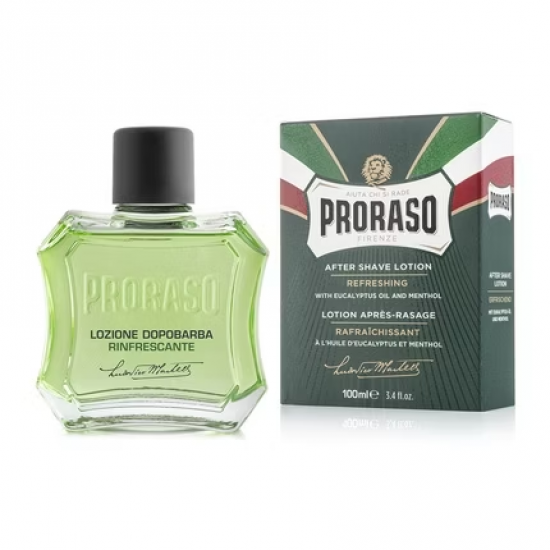 Proraso After Shave Lotion for Men Refreshing and Toning with Menthol and Eucalyptus Oil, 100 ml