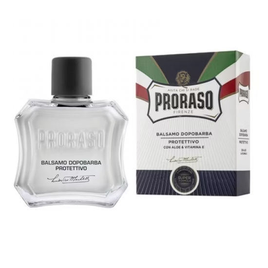 Proraso After Shave Balm Protective and Moisturizing with Aloe Vera and Vitamin E for Dry Skin, 100 ml (3.4 fl oz)