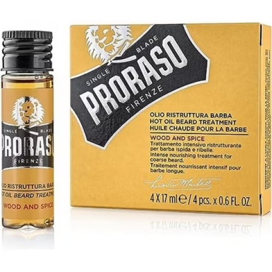 Proraso Hot Oil Beard Treatment Wood and Spice, 17 ml
