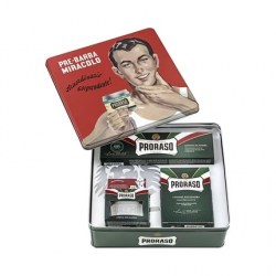 Proraso Shaving Kit for Men Refreshing and Toning Pre-Shave Cream, Shaving Cream Tube and After Shave Balm in Vintage Gino Tin Proraso Shaving Kit for Men Refreshing and Toning Pre-Shave Cream, Shaving Cream Tube and After Shave Balm in Vintage Gino Tin