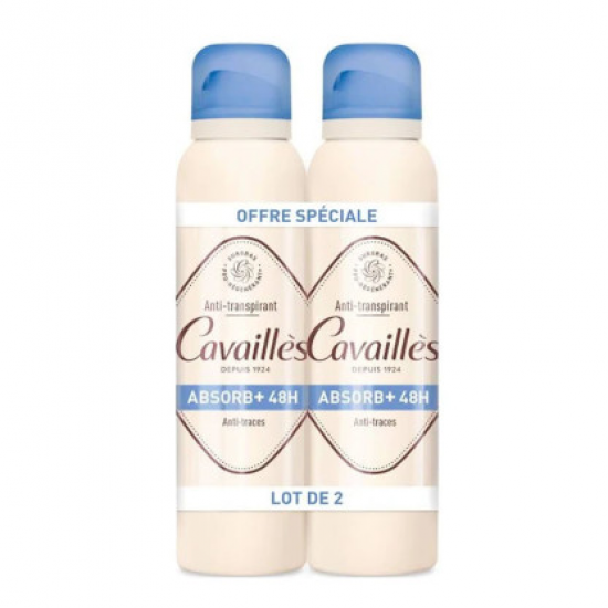 Rogé Cavaillès Absorb+ Anti-Transpirant Deodorant 48H Spray 150ml (2 vnt.)