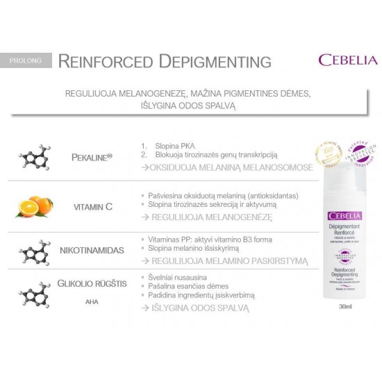 CEBELIA Reinforced Depigmenting Depigmentacijai CEBELIA Reinforced Depigmenting Depigmentacijai