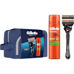 Gillette ProGlide Men’s Wet Razor Gift Set + Fusion Ultra Sensitive Shaving Gel 200ml