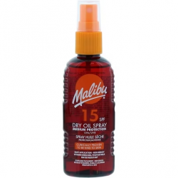 Malibu Sausas aliejus įdegiui SPF15, atsparus vandeniui, 100 ml