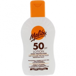 Malibu Saulės kremas SPF50 su vitaminu E ir alaviju, 200 ml