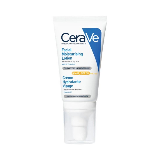 CeraVe Moisturizers drėkinamasis veido kremas normaliai ir sausai odai SPF 30 52 ml