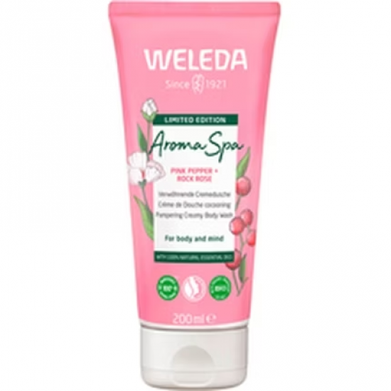 Weleda Aroma Spa rausvųjų pipirų ir rožių kreminis prausiklis kūnui 200ml
