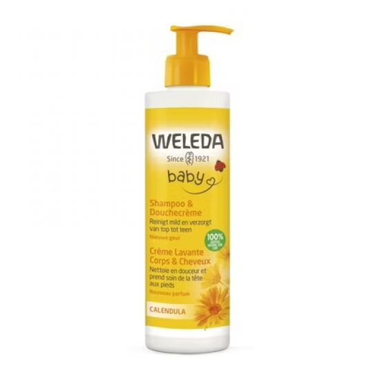 Weleda kūdikių šampūnas ir dušo kremas su medetkomis, 250 ml