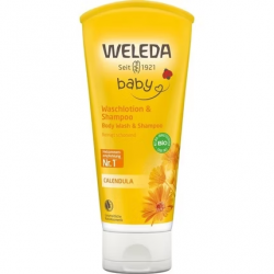 Weleda kūdikių medetkų 2 viename šampūnas ir kūno prausiklis, 200 ml